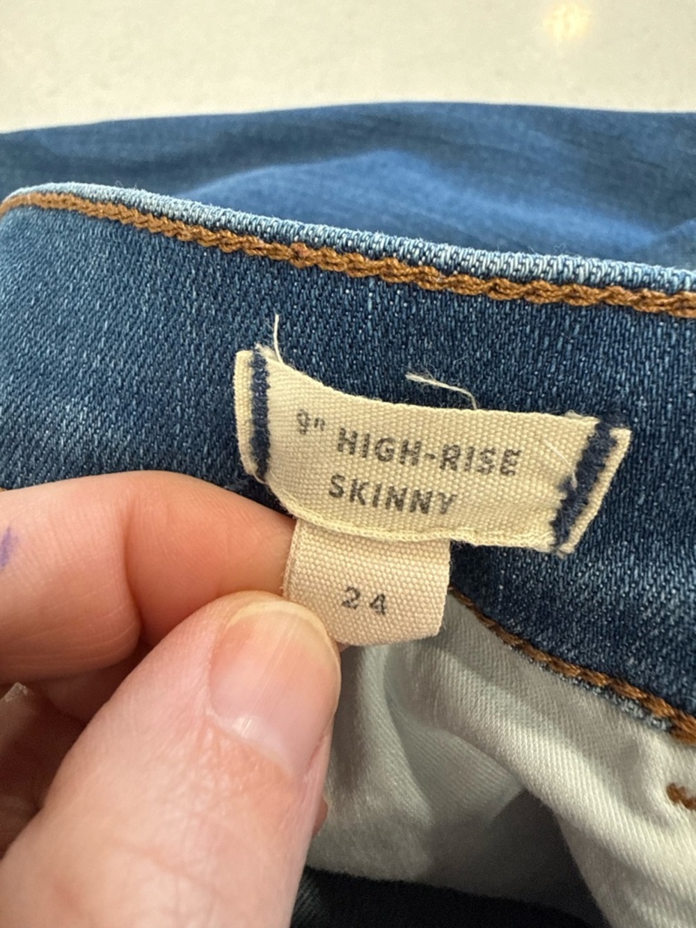 Madewell High Rise Skinny Jeans – Stretch Medium Wash Blue Denim Women’s 24 - Picture 6 of 8